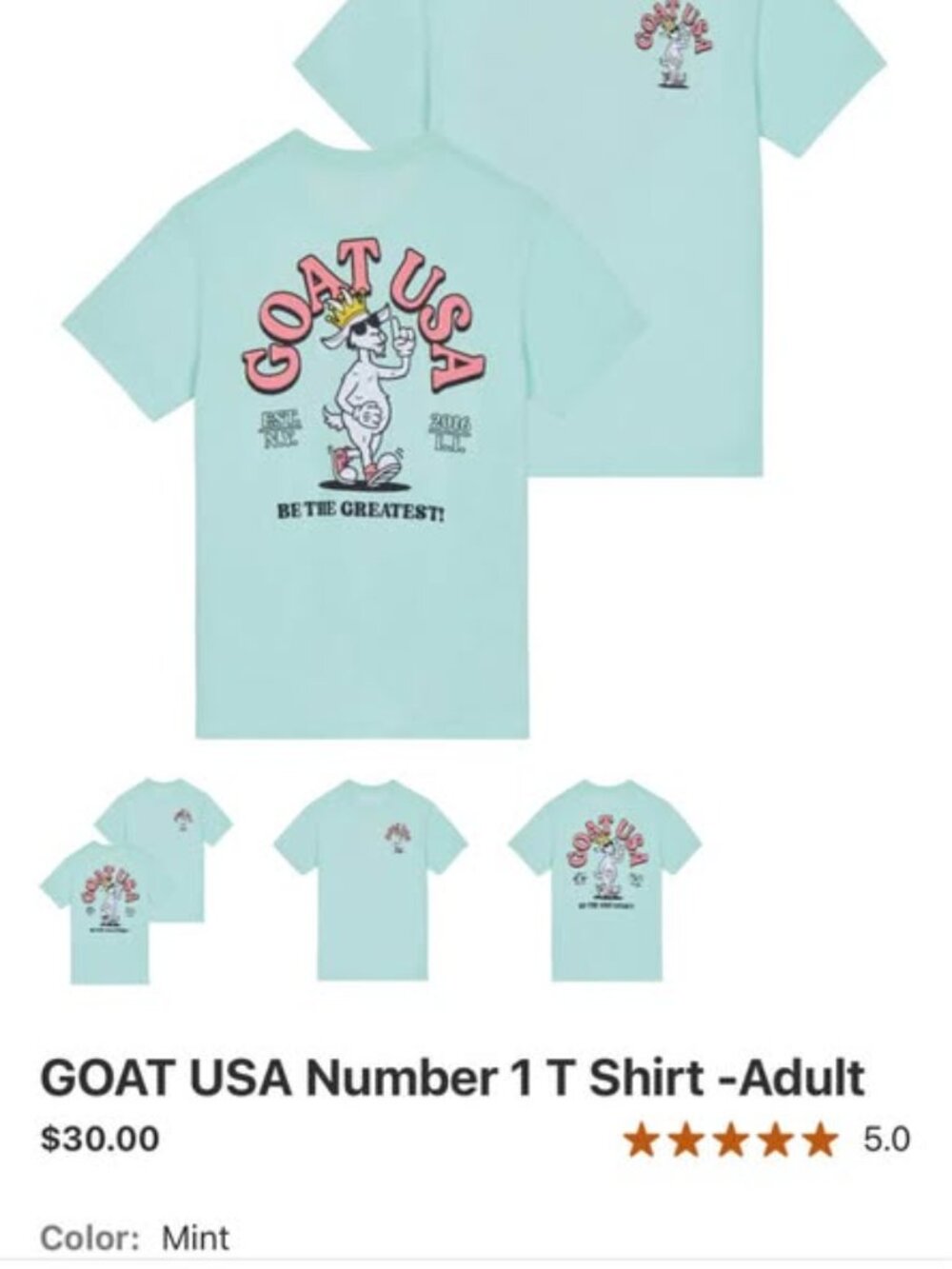 GOAT shirt men’s XS